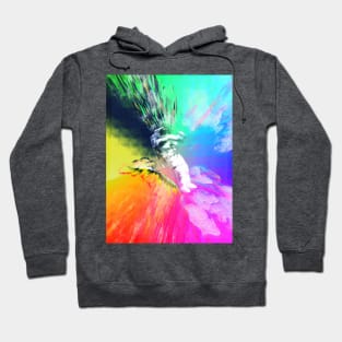 Astronaut Floating in colour space Hoodie